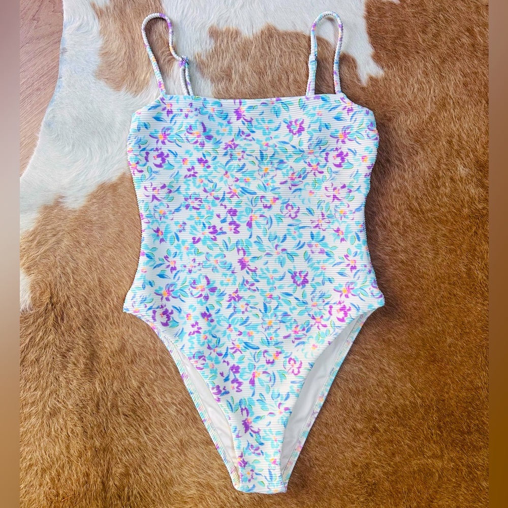 Billabong ribbed one piece swimsuit